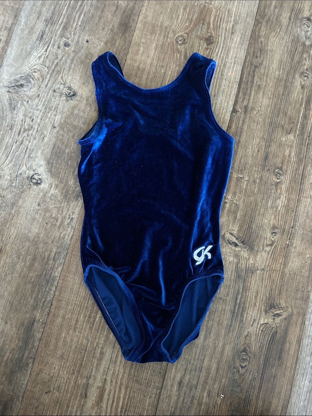 GK Royal Blue Velvet Gymnastics Leotard